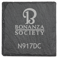 American Bonanza Society Custom Slate Coaster Square