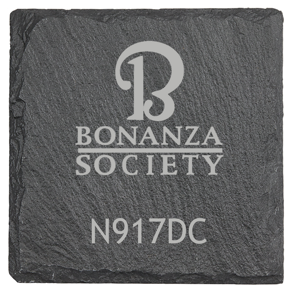 American Bonanza Society Custom Slate Coaster Square